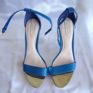 Blue and gold heels Aldo-NEW NEW NEW but no tags